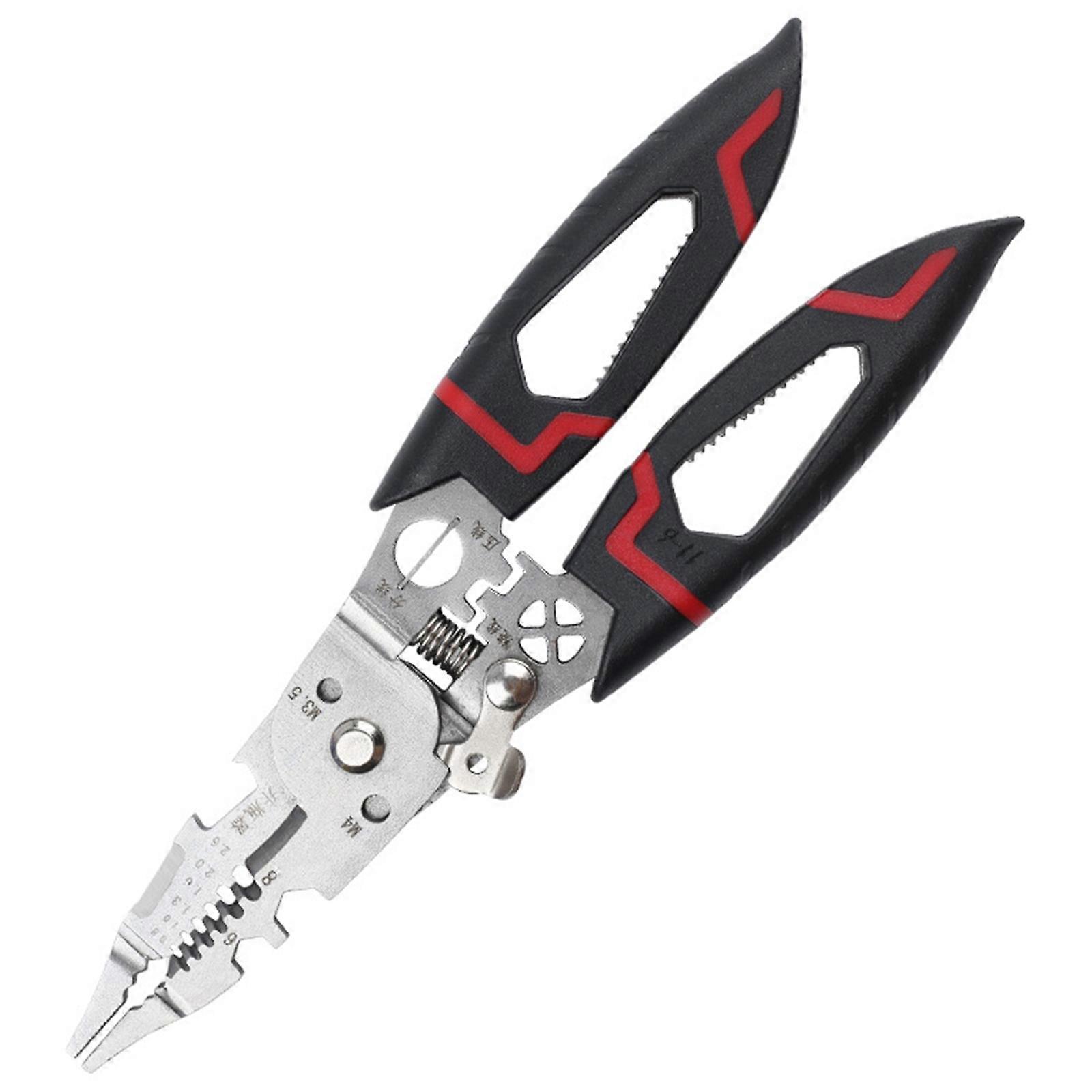Versatilitys 6Inch Wire Stripper For Precise Cable Cutting Slip Resistant Handle Lightweight Design Multipurpose Tool Multicolor