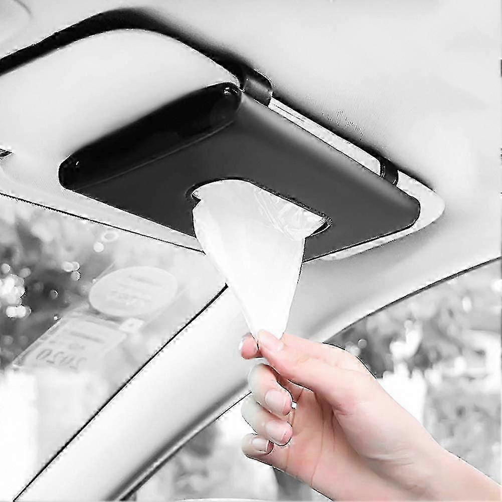 Bilvisirvevholder - Svart solskjermserviett og maskedispenser for kjøretøy