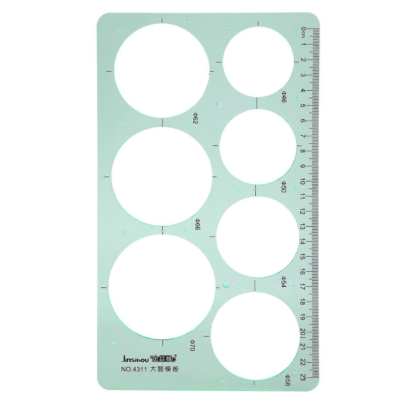 12Pcs Drawing Template Multifunctional Measuring Geometric Plastic Draft Ruler Design Supplies