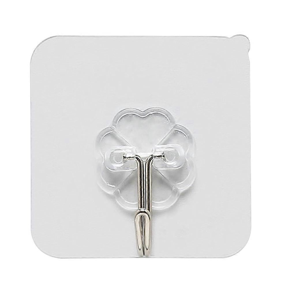 10pcsウォールフック透明再利用可能なシームレススクラッチ防水および耐油ウォールフックバスルームキッチンヘビーデューティ天井用