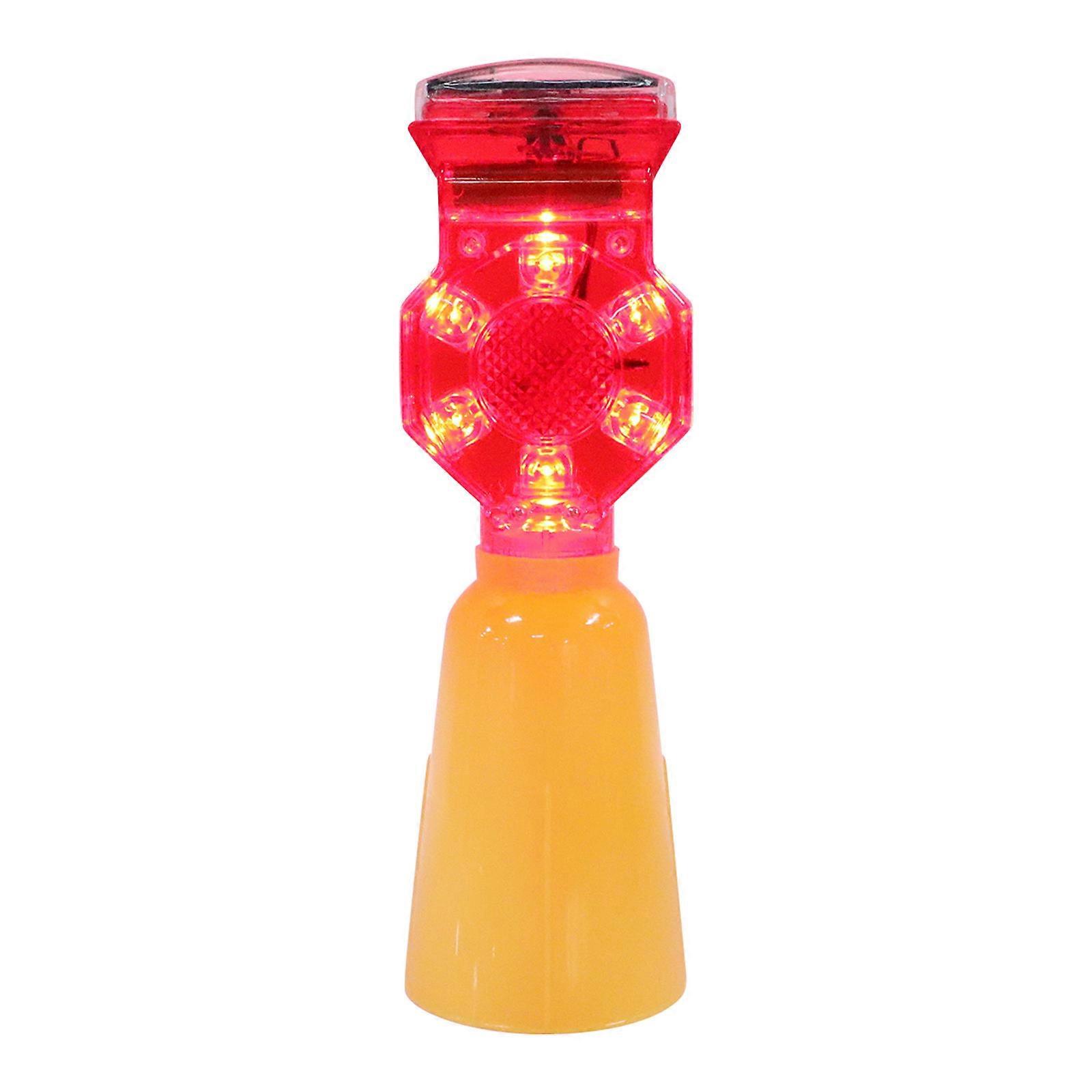 Flashing Beacon Light Solar Strobe For Bad Weather Red 27.5x8.5cm Plastic 1Pcs