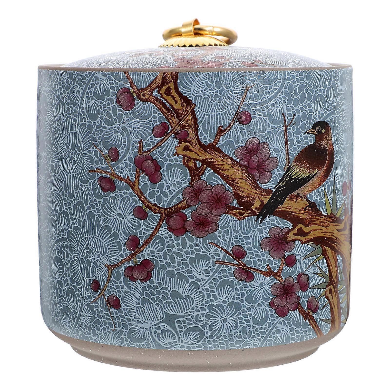 Airtight Tea Canister Elegant Sealing Food Container Stylish Storage Jar for Tea Leaves Household Use Packaging Design