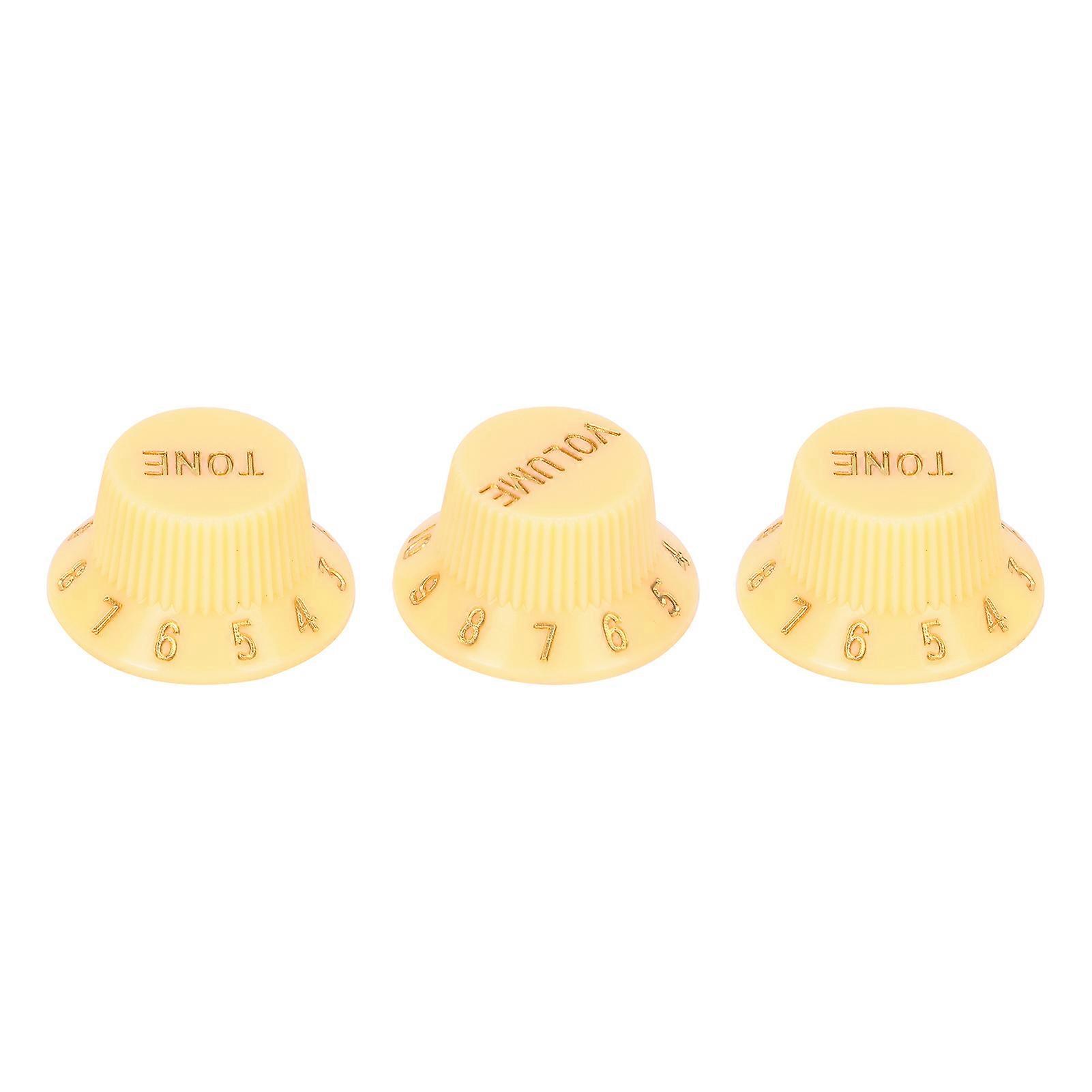 3Pcs Plastic Guitar Knobs Volume Tone Control Musical Instrument Adjustment Accessories