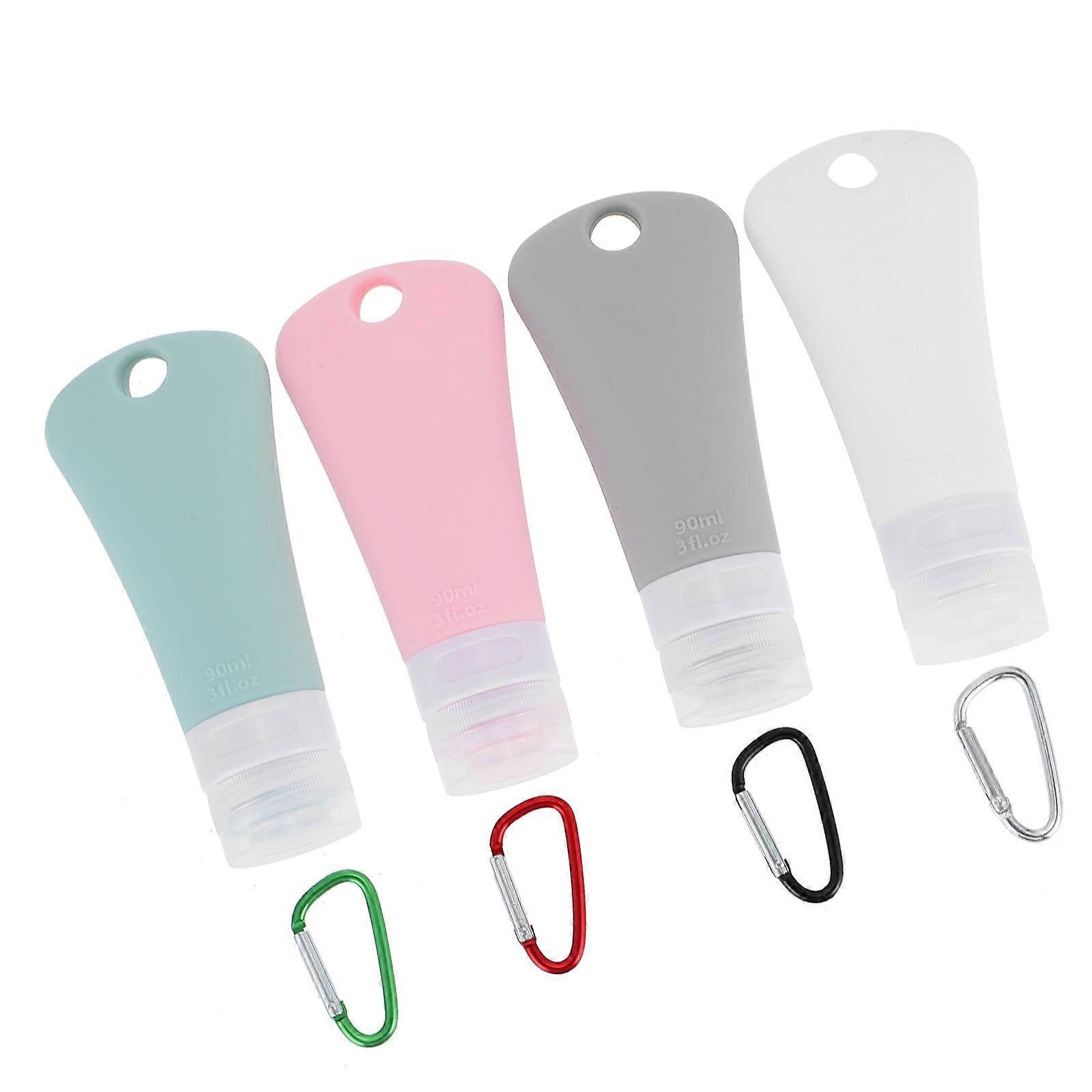 Silicone Travel Bottles Set Leak Proof Squeezable Toiletry Containers with Wide Opening for Shampoo, Lotion, Easy Filling, Portable for Travel &