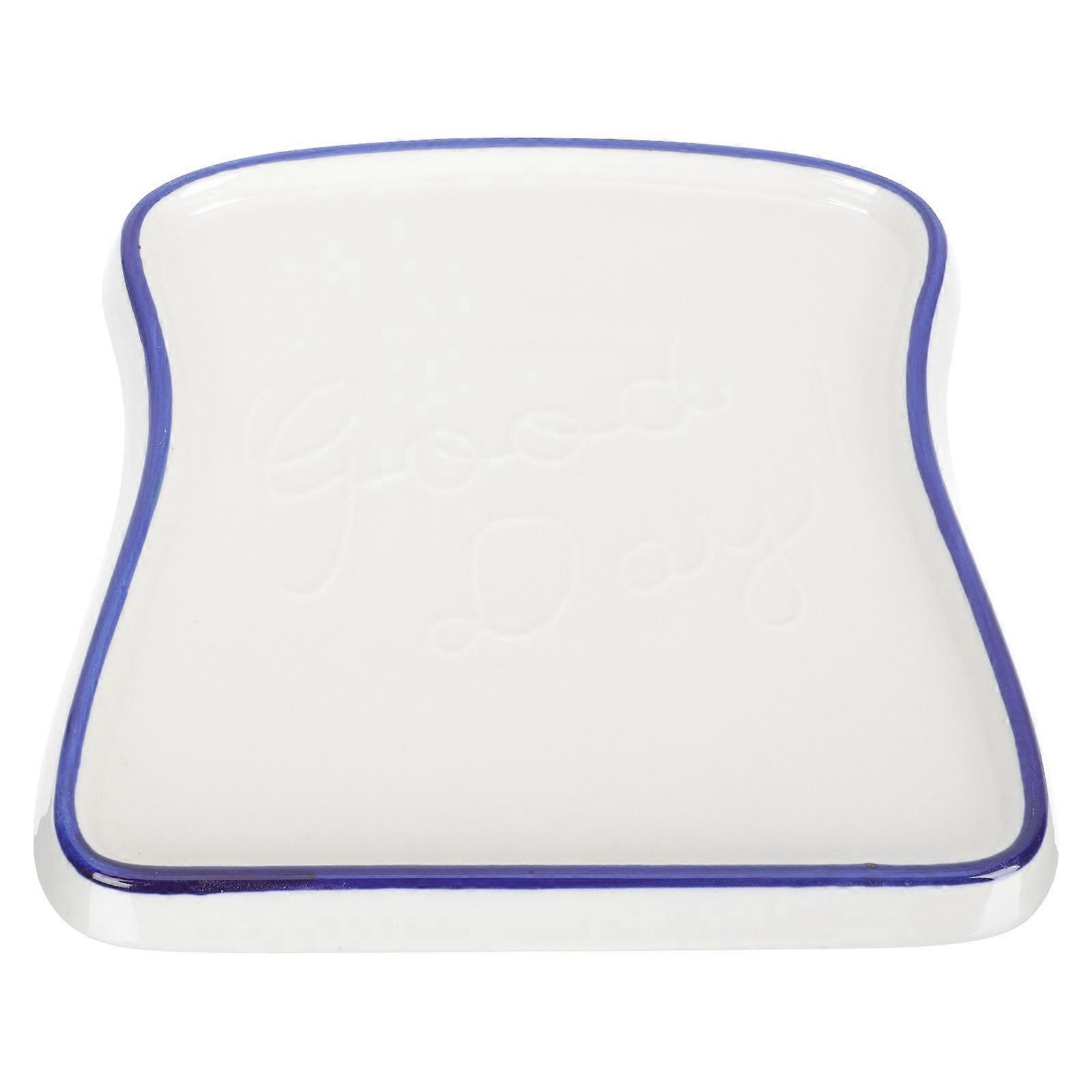 صينية الطعام الخزفية تقديم صواني للاحتفال بحفل عيد ميلاد مأدبة الطعام 6.9×6.7×0.6 بوصة تسخين الفرن 1 مجموعة