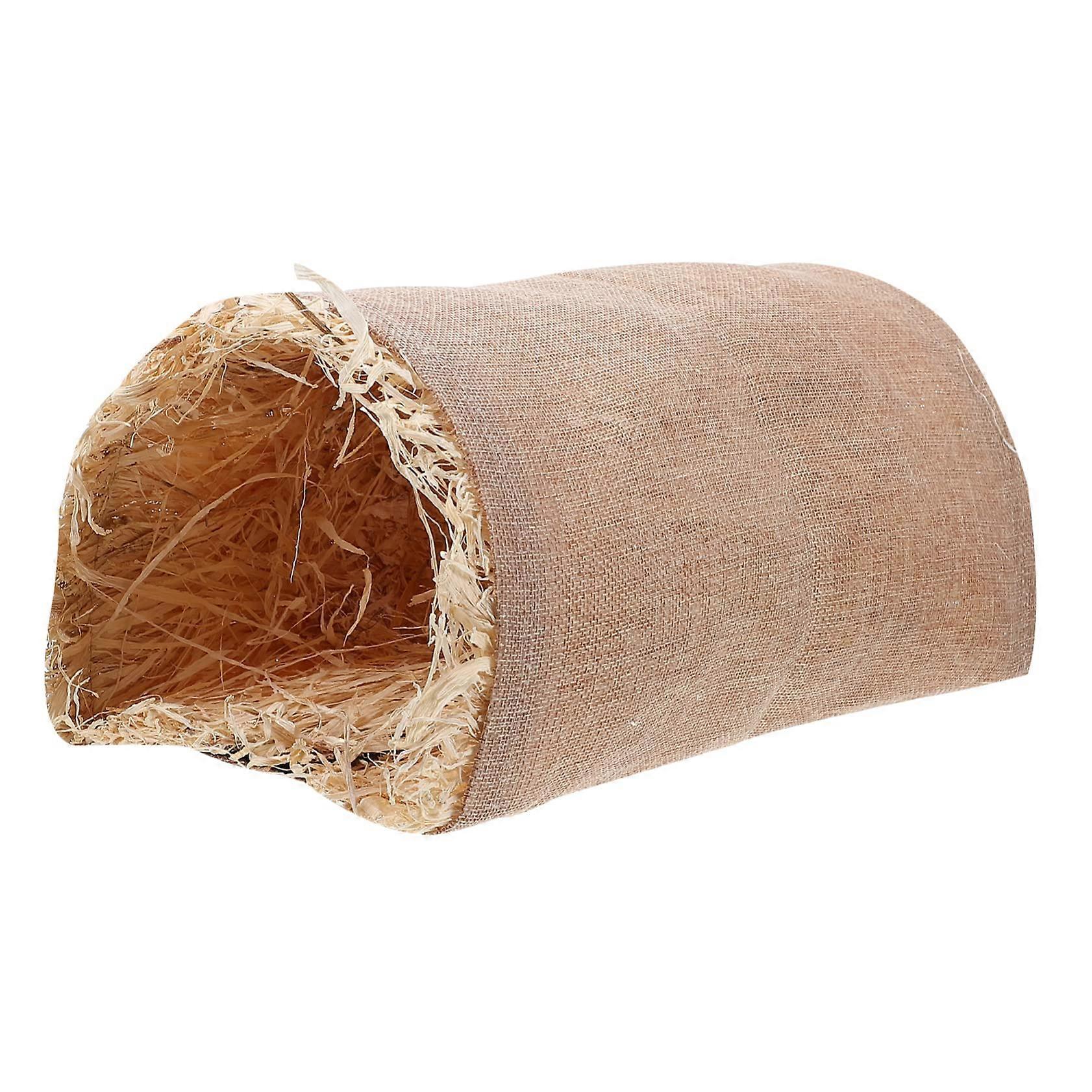 Bunny Hamster Tunnel House Heated Sleeping Nest for Small Animals Warm Hideaway
