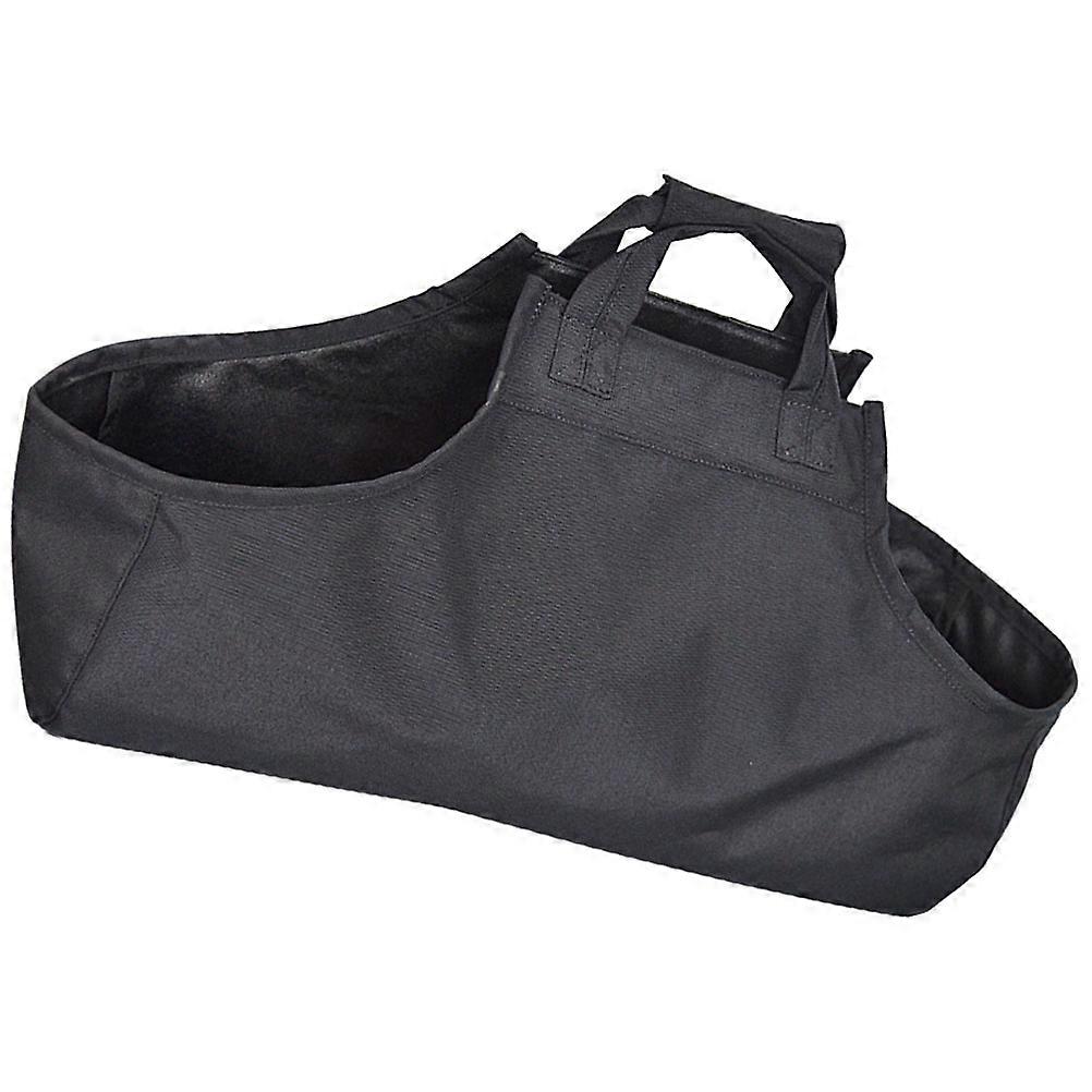 Portable Canvas Firewood Carrier Bag with Double Handles for Camping, Outdoor Logs and Garden Tools Storage