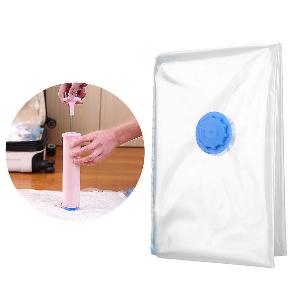 White Vacuum Storage Bag for Space Saving Store Blankets Duvets Clothes Made of PET and PE 50x60cm