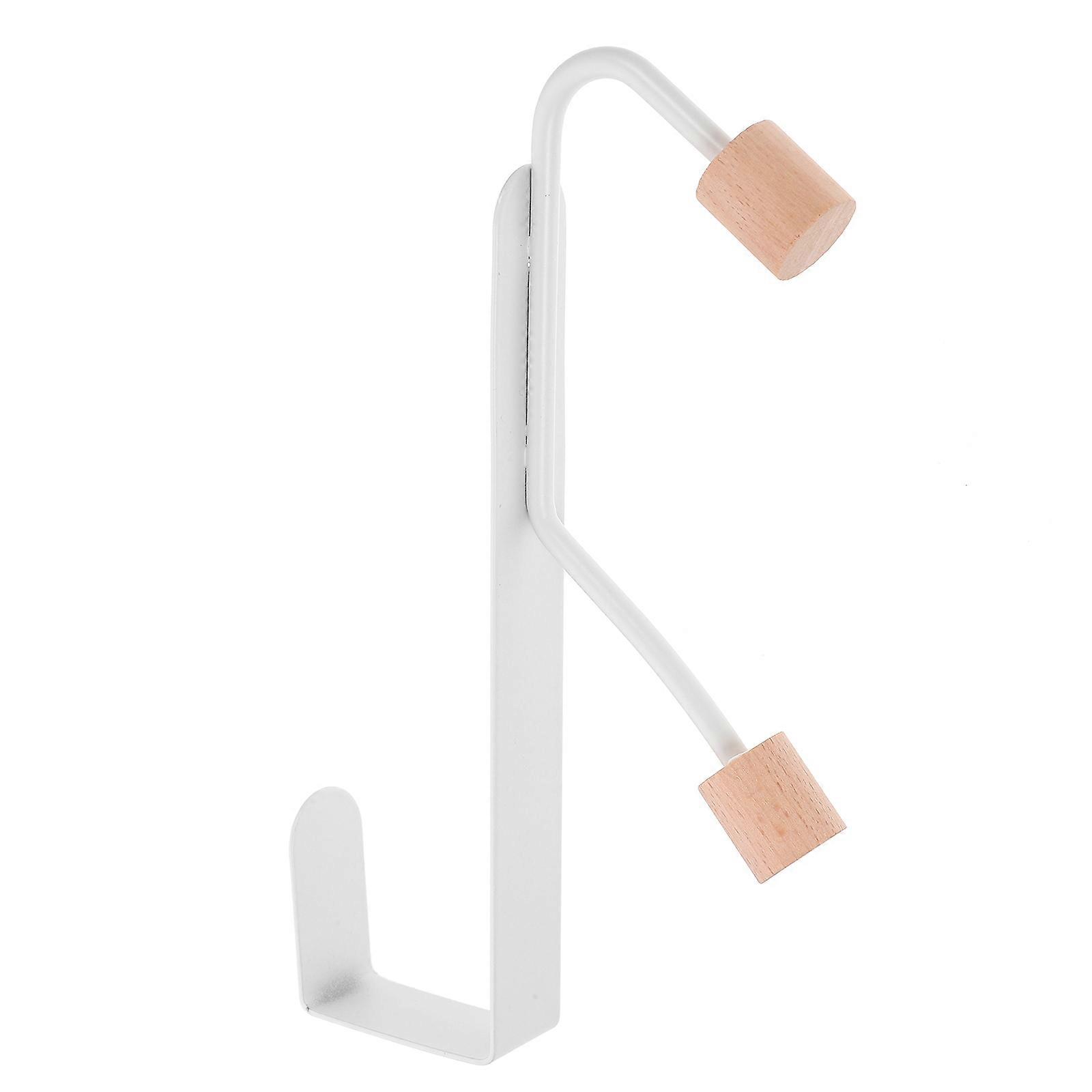 Door Hook Hanger Behind The Door Organization No Punching Multi-functional Use Space-saving White 17X12.2X2.2CM 1Pcs