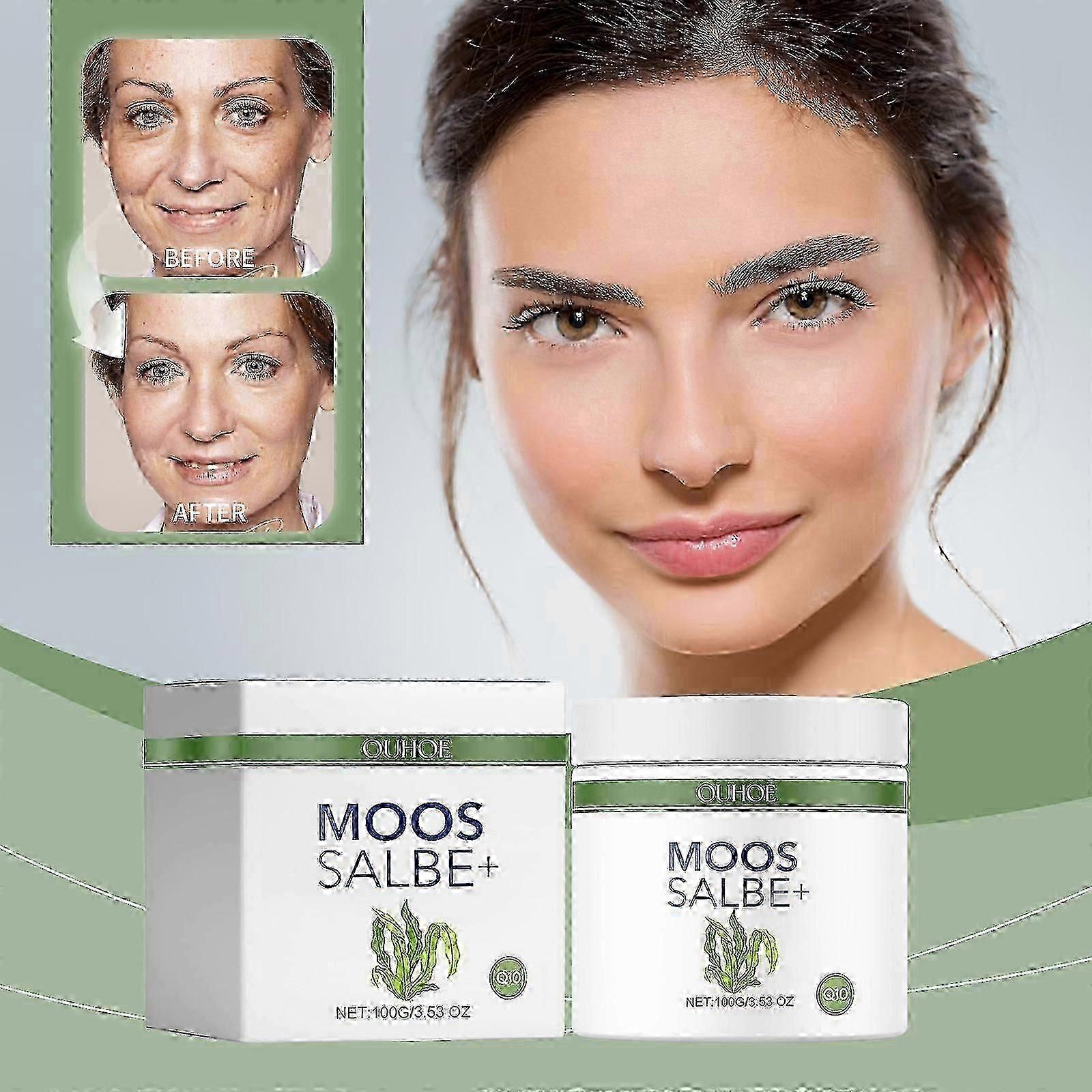 Moss Ointment Plus, Moss Cream Against Wrinkles, Instant Effect Moss Ointment for Face, Anti-Wrinkle Moisturizing Cream