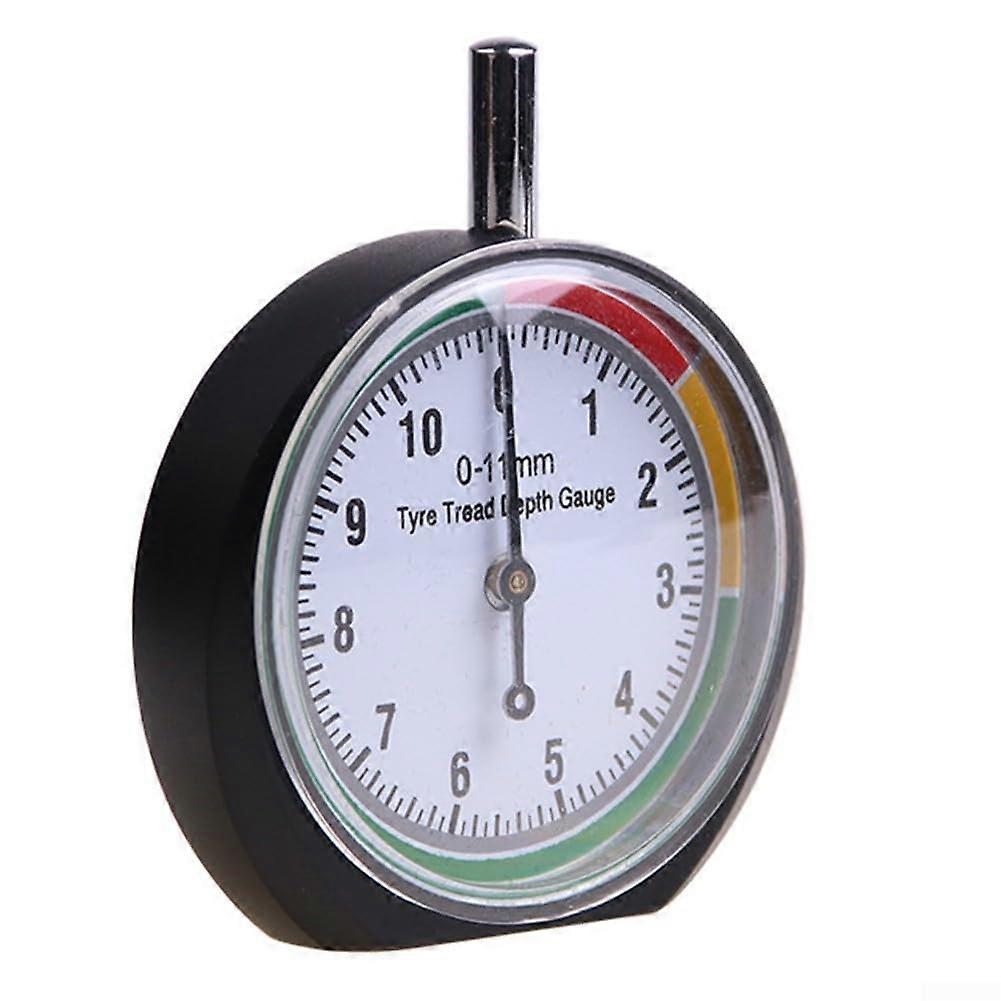 Tire Tread Depth Gauge, Round Tire Pressure Gauge with Bag, Professional Instrument, Color Value Display for Cars, Motorcycles, Trucks, Buses, SUVs.