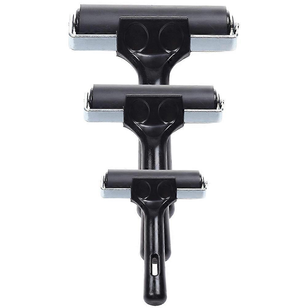 3pcs Durable Rubber Rollers for Printmaking, Inking & Scrapbooking – Wear Resistant, Easy Application Design