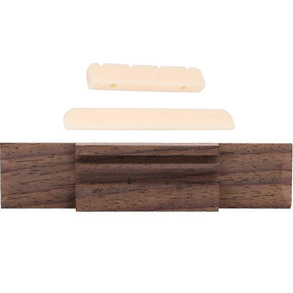 Brown Musical Instrument Bridge for Mandolin with Smooth Design and Plastic Material 4-String