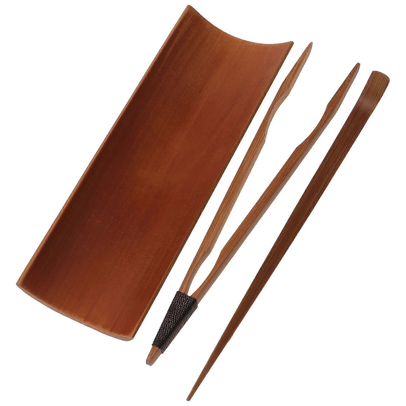 Bamboo Tea Ceremony Set with Tea Clip Needle Handmade Tools for Kung Fu Tea 1 Set