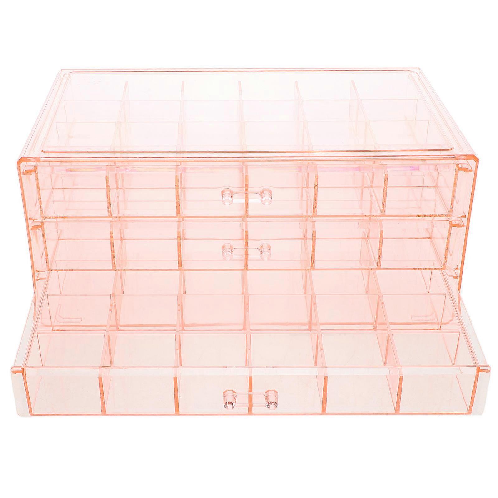 MLINS منظم تخزين المجوهرات 3 طبقة مربع مجوهرات للأقراط والأساور والأساور والقلائد والخواتم