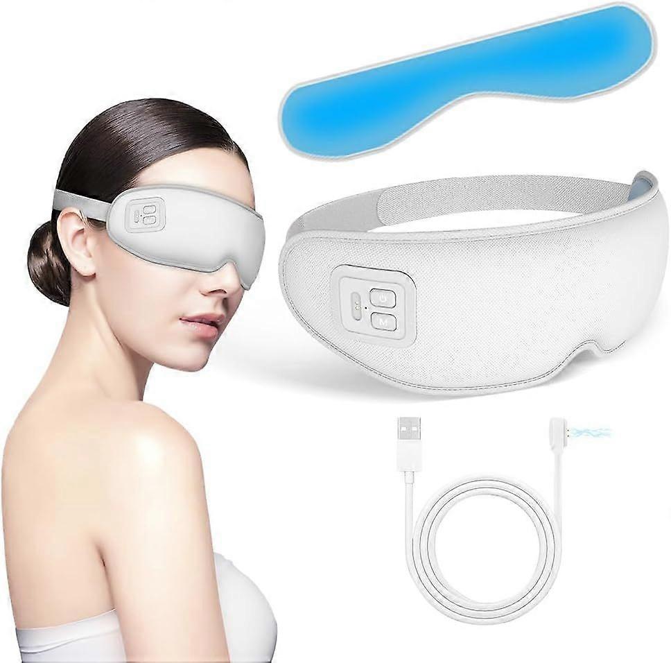 Hot and cold 3D cotton eye mask with heating, cold compress, vibration,