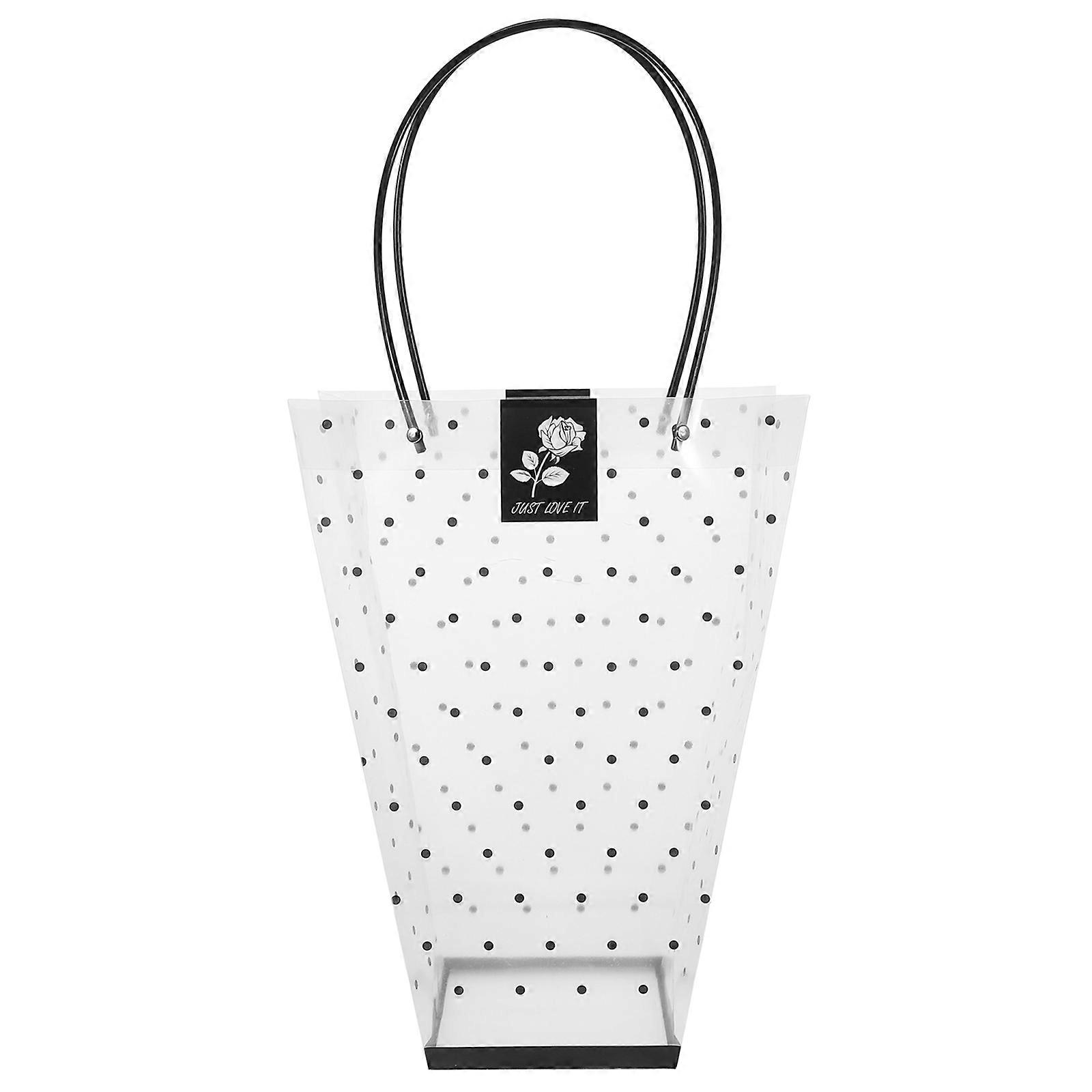 أكياس تغليف زهرة بلاستيكية متينة مع مقبض لتغليف وردة عيد الحب شفافة 70