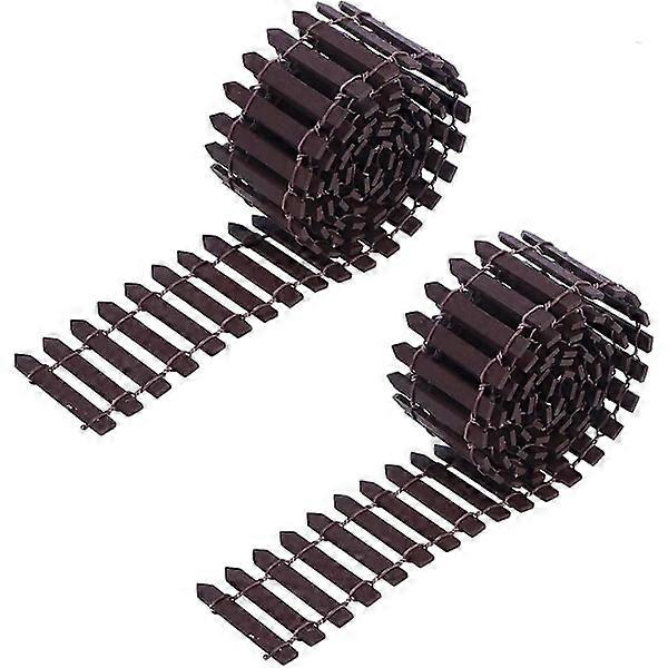 2pcs mini piccola recinzione giardino ornamento vaso di fiori simulazione recinzione in legno micro paesaggio modello fatto a mano.