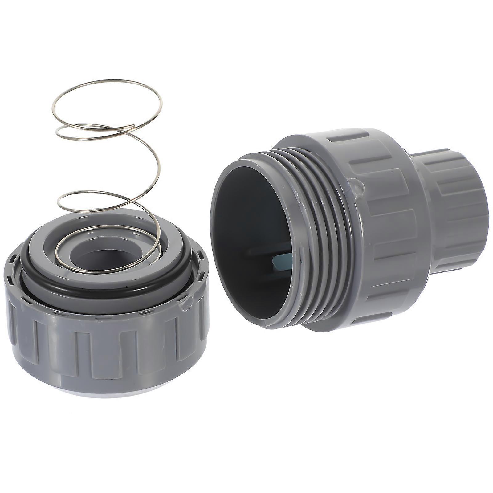 PVC Drainage Pipe Check Valve 25mm One Way Check Industrial Use Grey 1Set