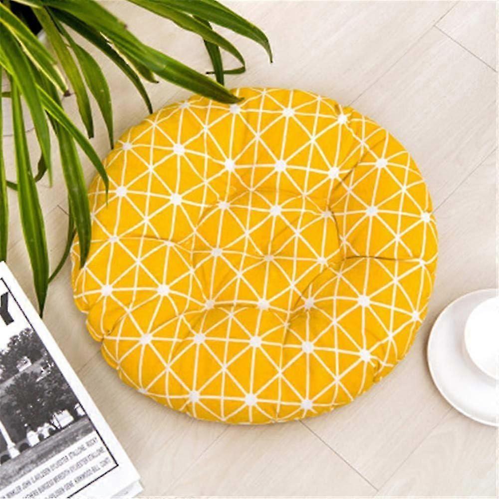 4 Seat Cushions 40x40cm, Indoor/Outdoor Chair Cushions for Garden Furniture (Round, B)