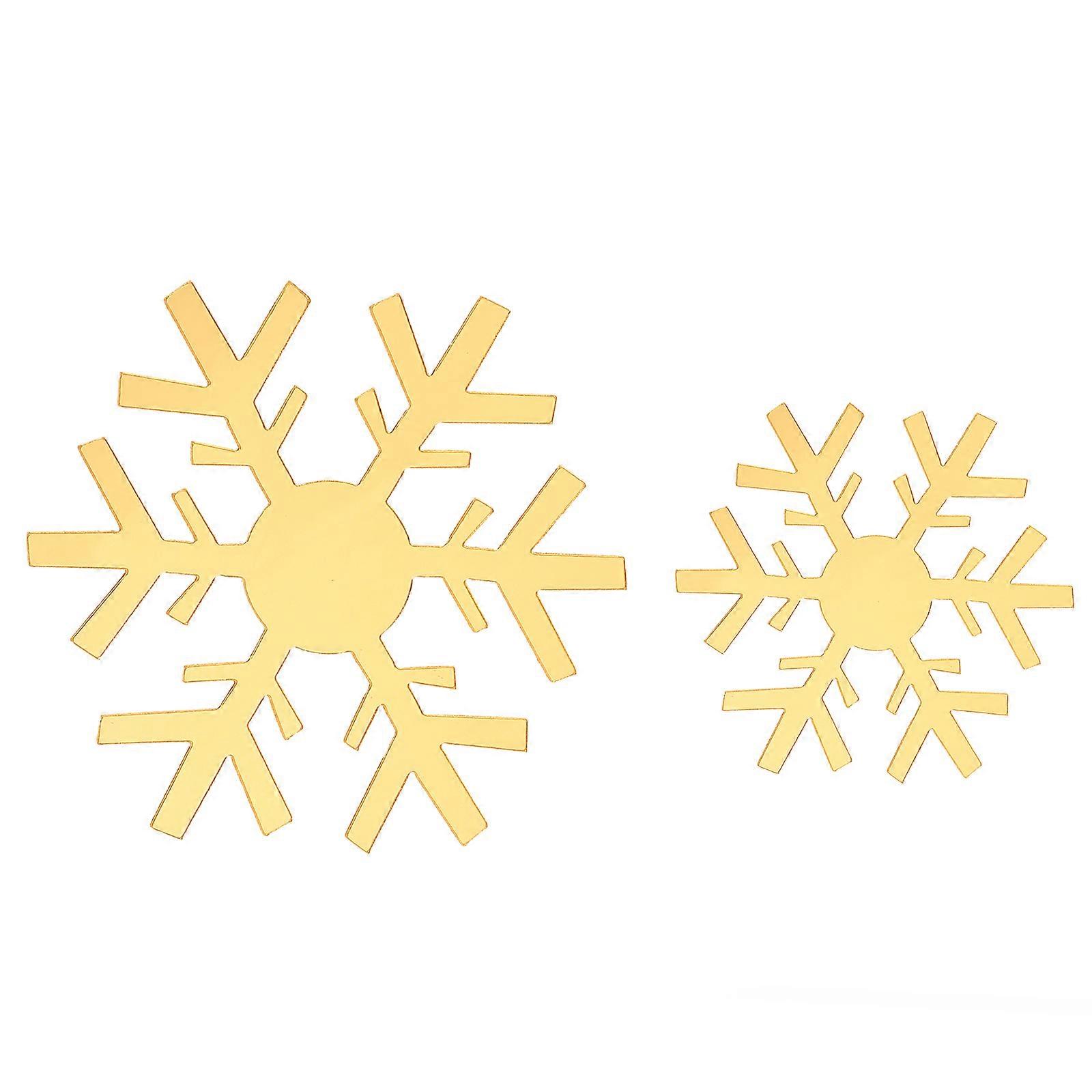 Mirror Wall Stickers 15Pcs Snowflake Window Decals For Christmas Occasion Removable PVC