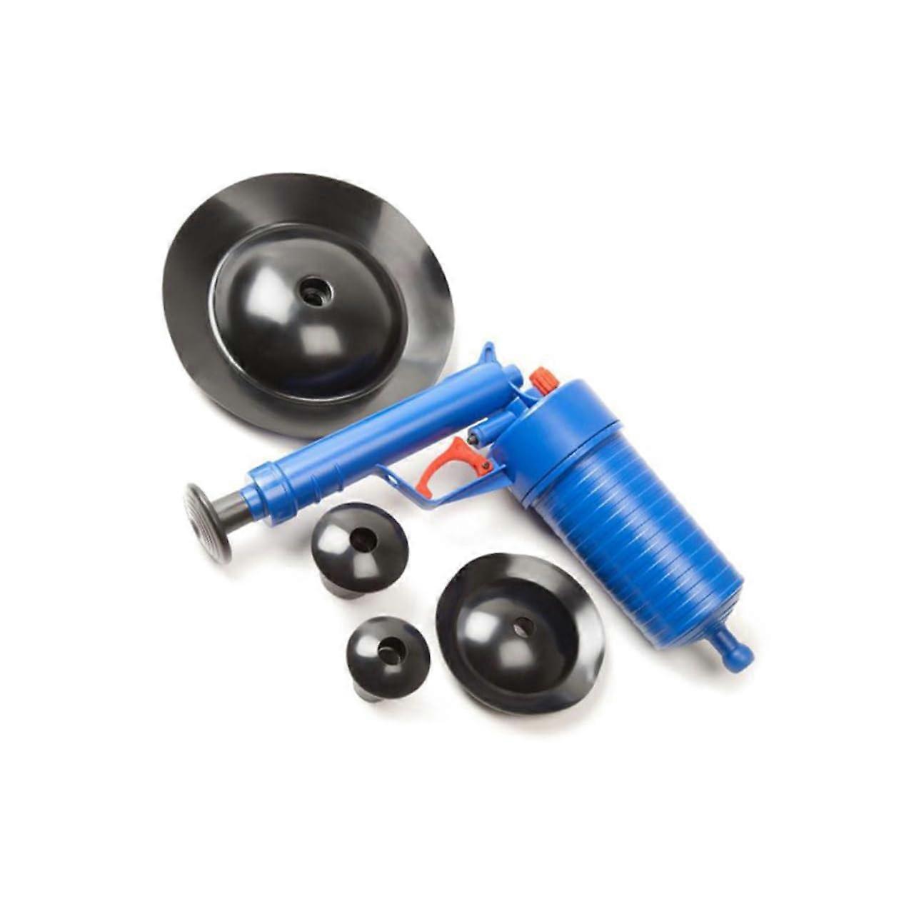 High-Pressure Pump Plunger for Toilets Bathtubs and Sinks Effective Drain Cleaner with Suction Cups for Various Pipe Sizes Blue