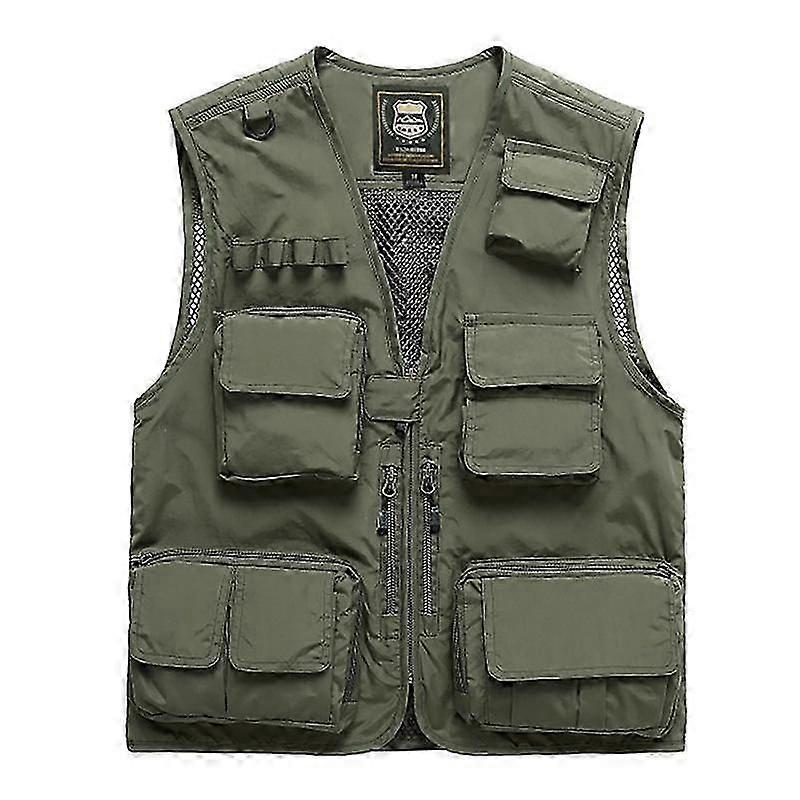 Unbrand Plus Size XXS-5XL Summer Men Hiking Multifunction Vest Outdoor Multi-pockets Climbing Trekki