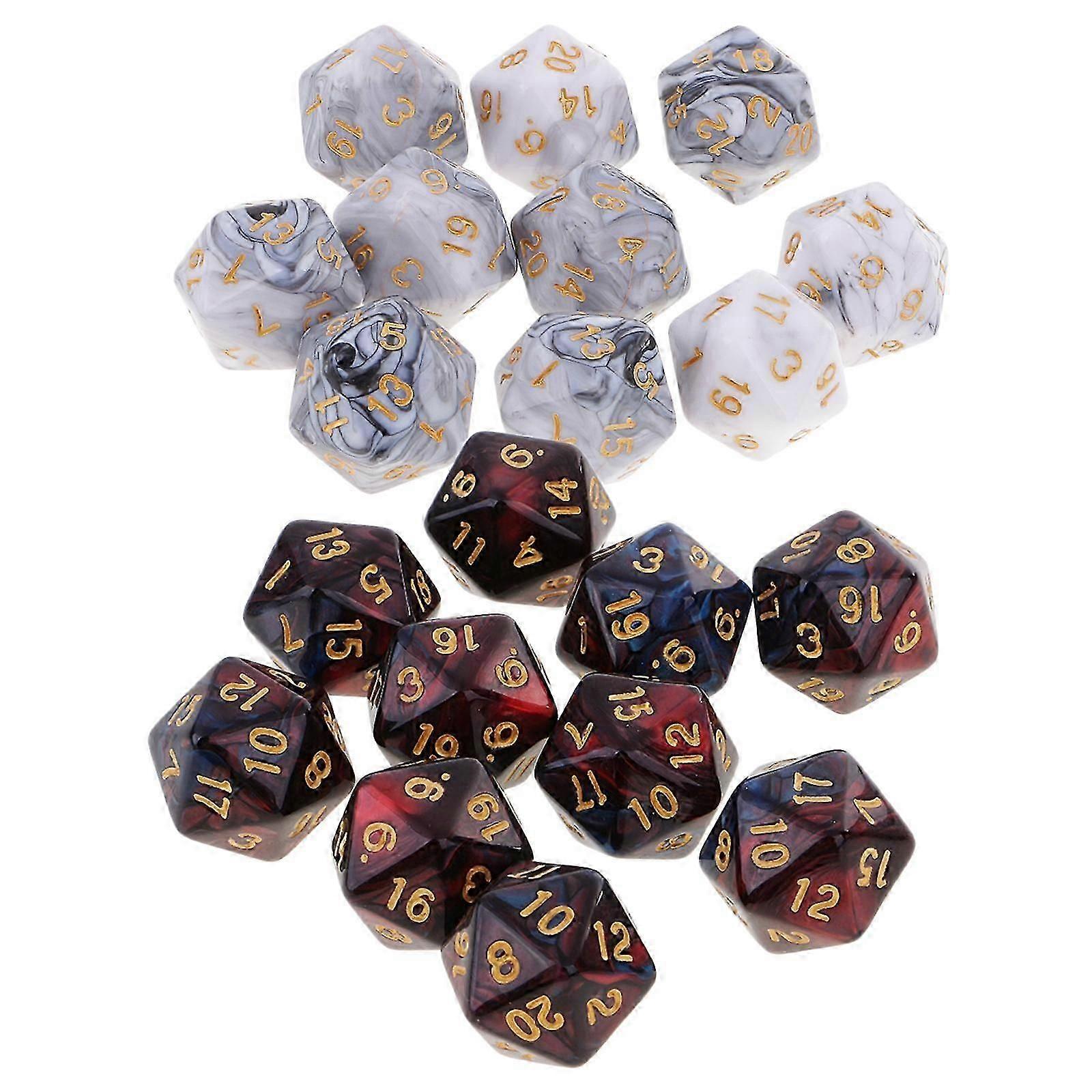 20pcs 20 Sided Dice D20 Polyhedral Dice for Table Game