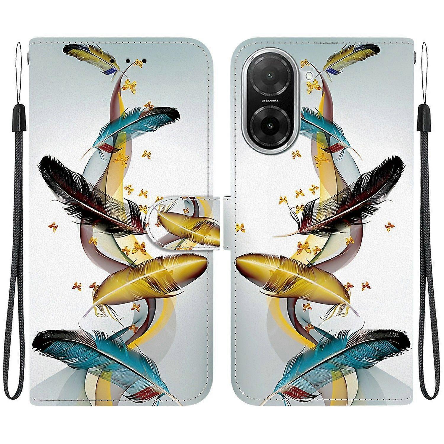 For Xiaomi Redmi A5 4G (173.3mm) Case Pattern Printing Anti-Drop Leather Flip Wallet Phone Cover with Lanyard