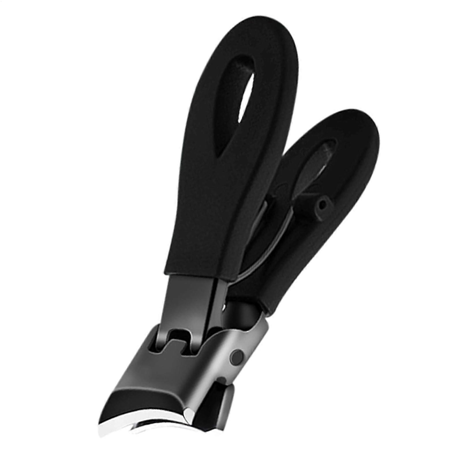 AntiSpritz Nail Clipper – EasytoClean, Wide Opening for Home, Black