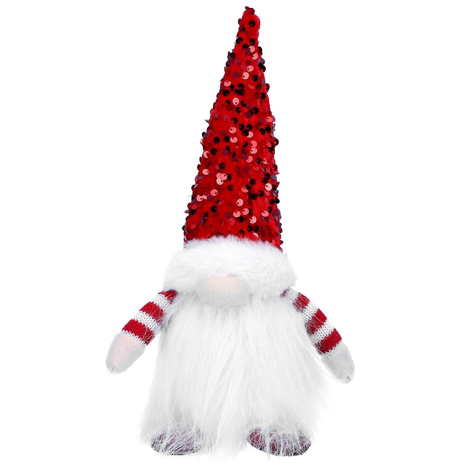 Luminous Xmas Gnome Doll in Red Cotton Cloth for Christmas Decor and Gifts, Perfect for Home and Parties