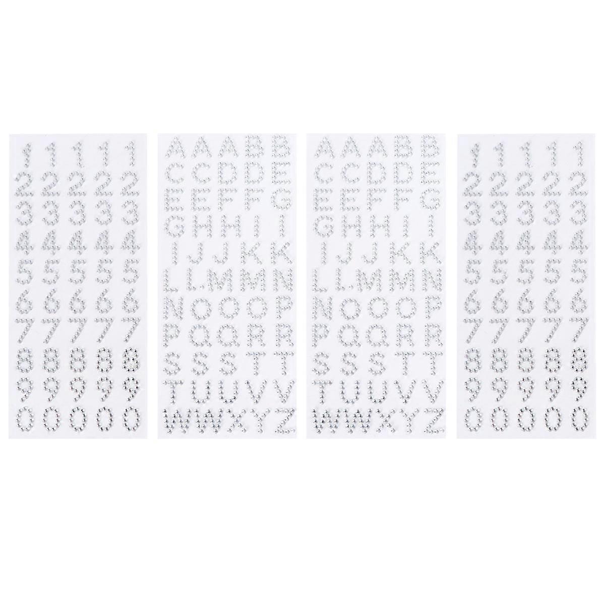 Acrylic English Letters and Numbers Stickers Educational Toy Set for Kids