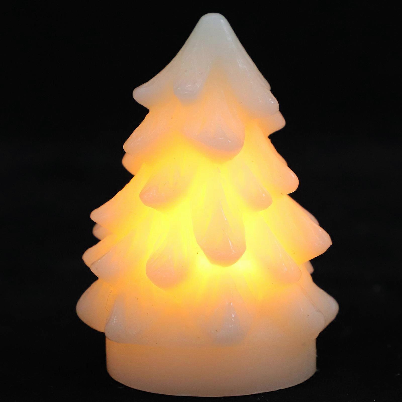 Decorative Night Light 1Pc Christmas Electronic Candle Light Tree Shape For General Users Beautiful Illumination