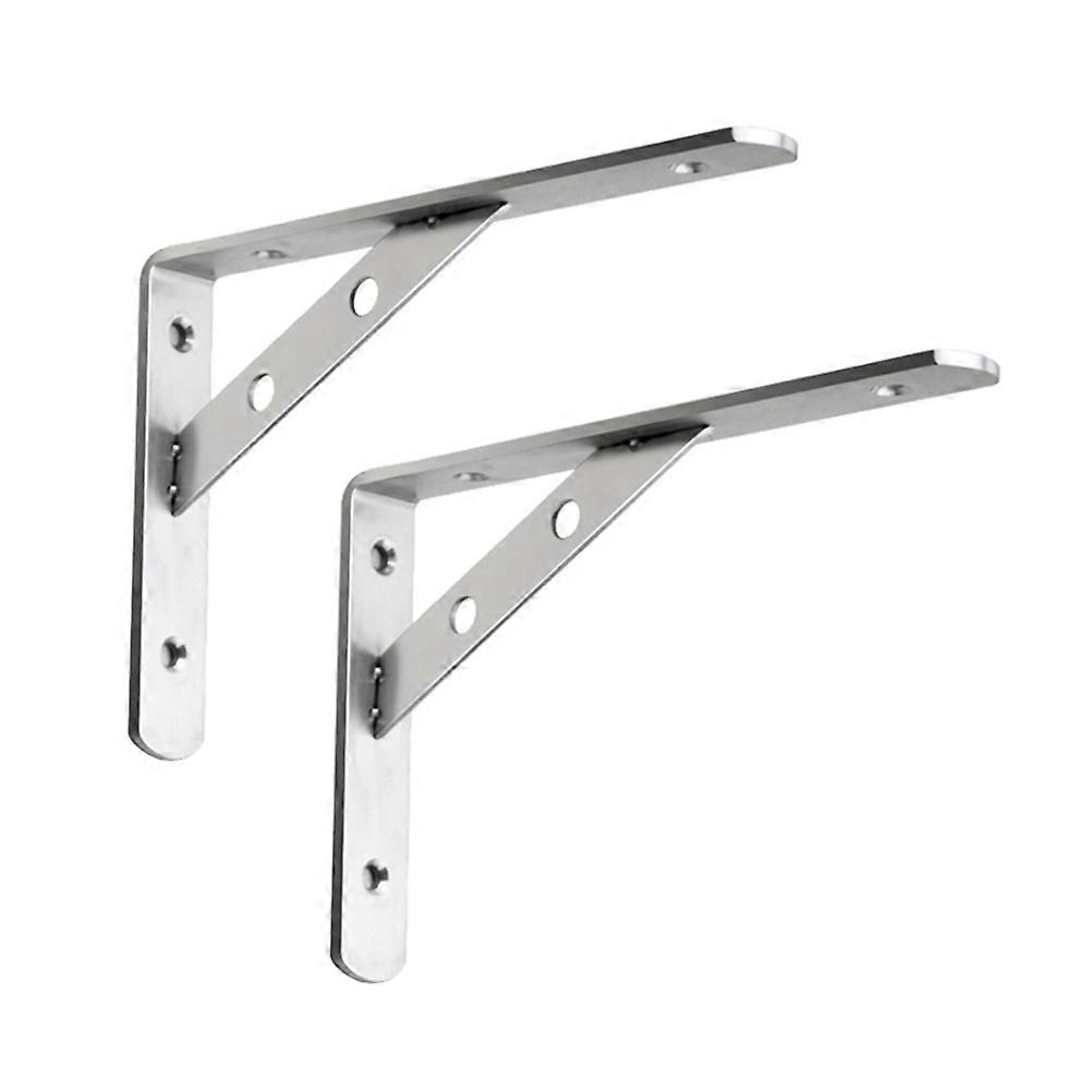 Stainless Steel Triangular Bracket 2Pack Simple And Elegant Shelf Fixation Ideal For Kitchen Use