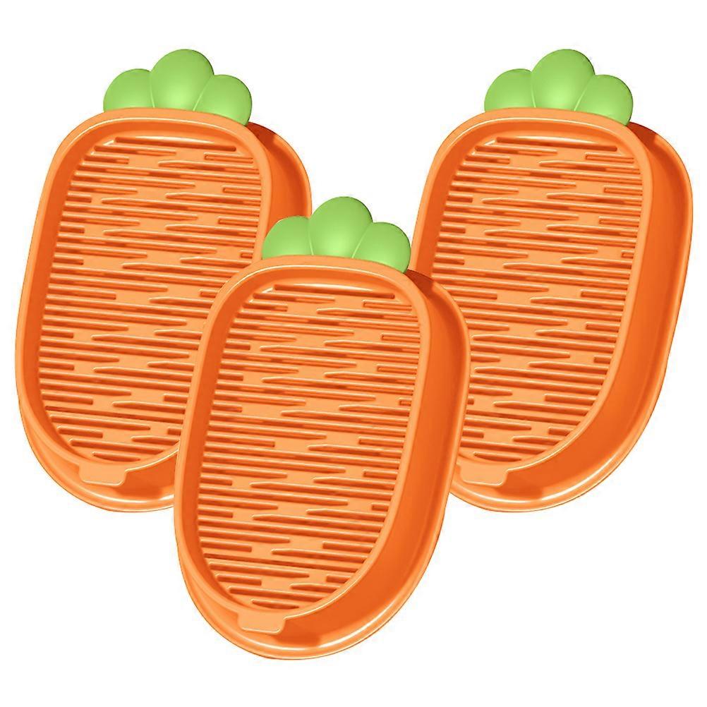 Cat Grass Planter Hydroponic Kit for Household Use 3Pcs Orange PP Material