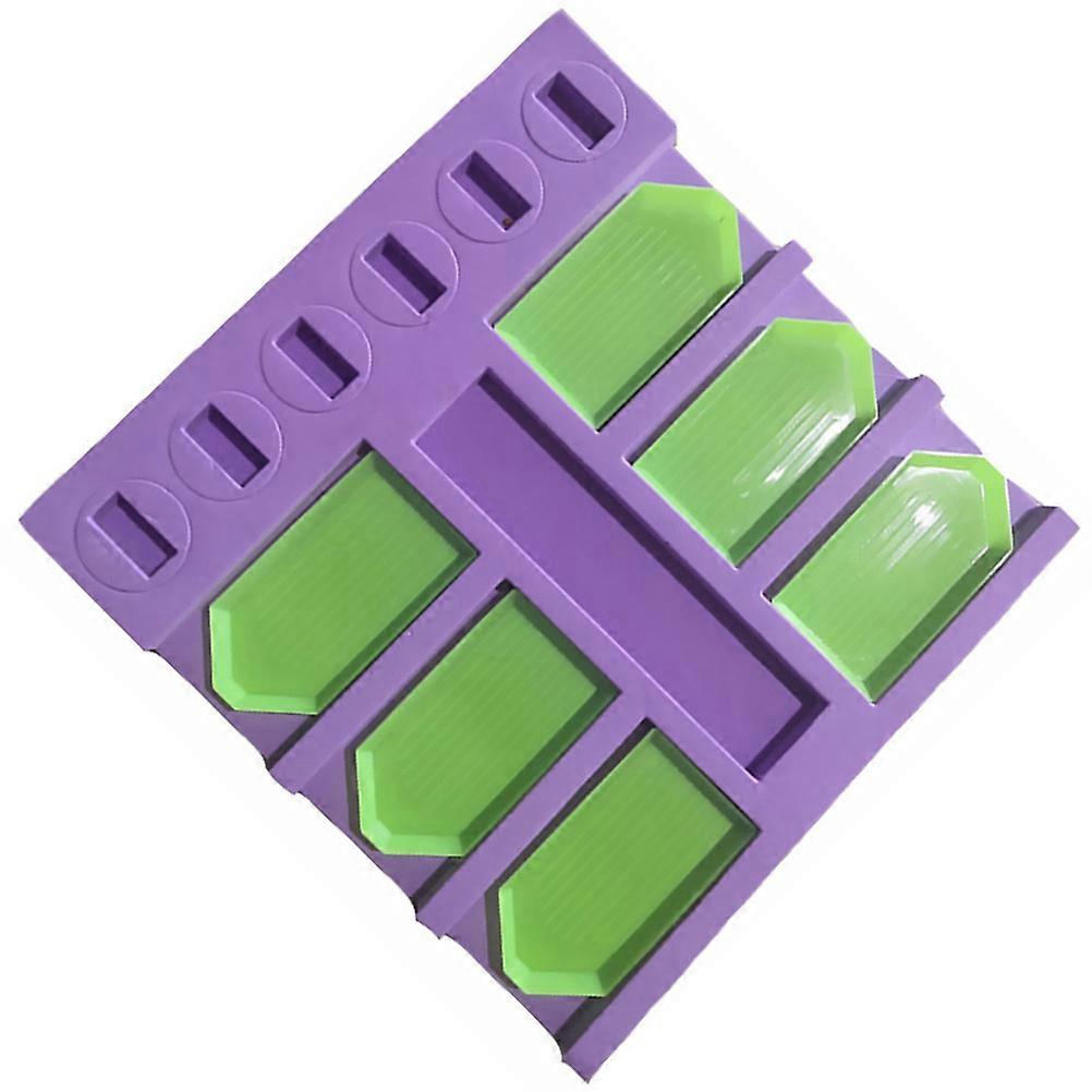 DIY Diamond Drawing 1 Set Tray Holder Design Organizer For Storage Container Use 24.5X24.5X1.8CM Purple Functional Sponge And Plastic