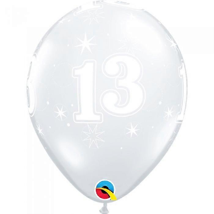 Qualatex 11 Inch Diamond Clear 13 Sparkle Around Latex Balloon (Pack of 25)