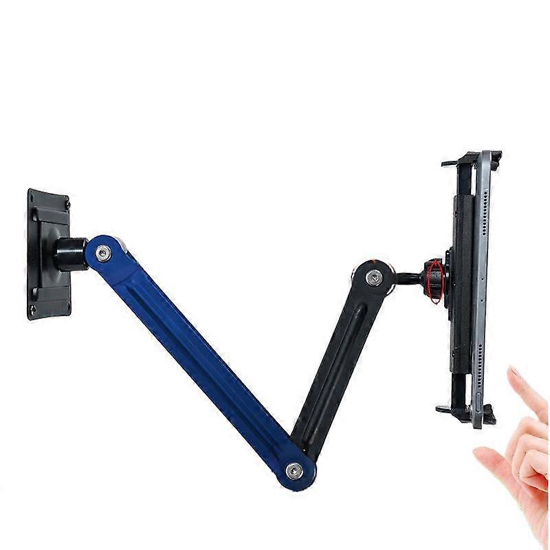 Long Arm Articulated Wall Mount Tablet Phone Holder Split Black Blue