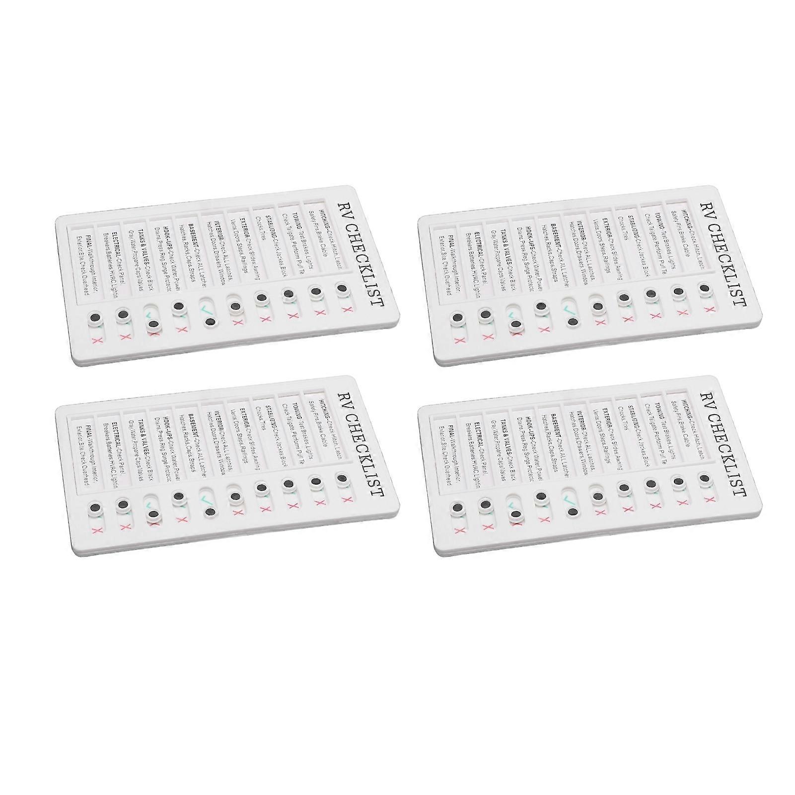 4pcs Checklist Board DIY Production Recyclable Portable Chore Checklist Detachable Chore Chart for DIY Message Travel Plan RV CHECKLIST 