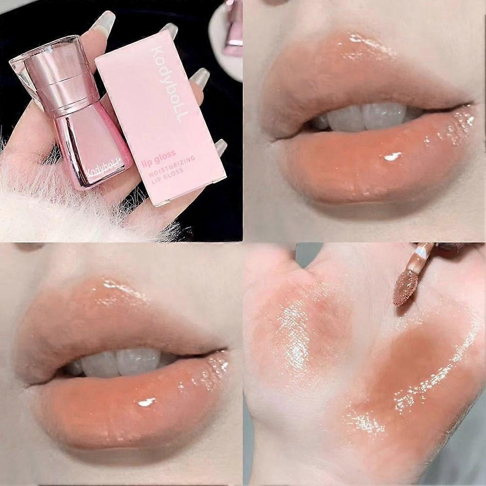 Lip gloss with water light effect translucent plump lips not easy to fade