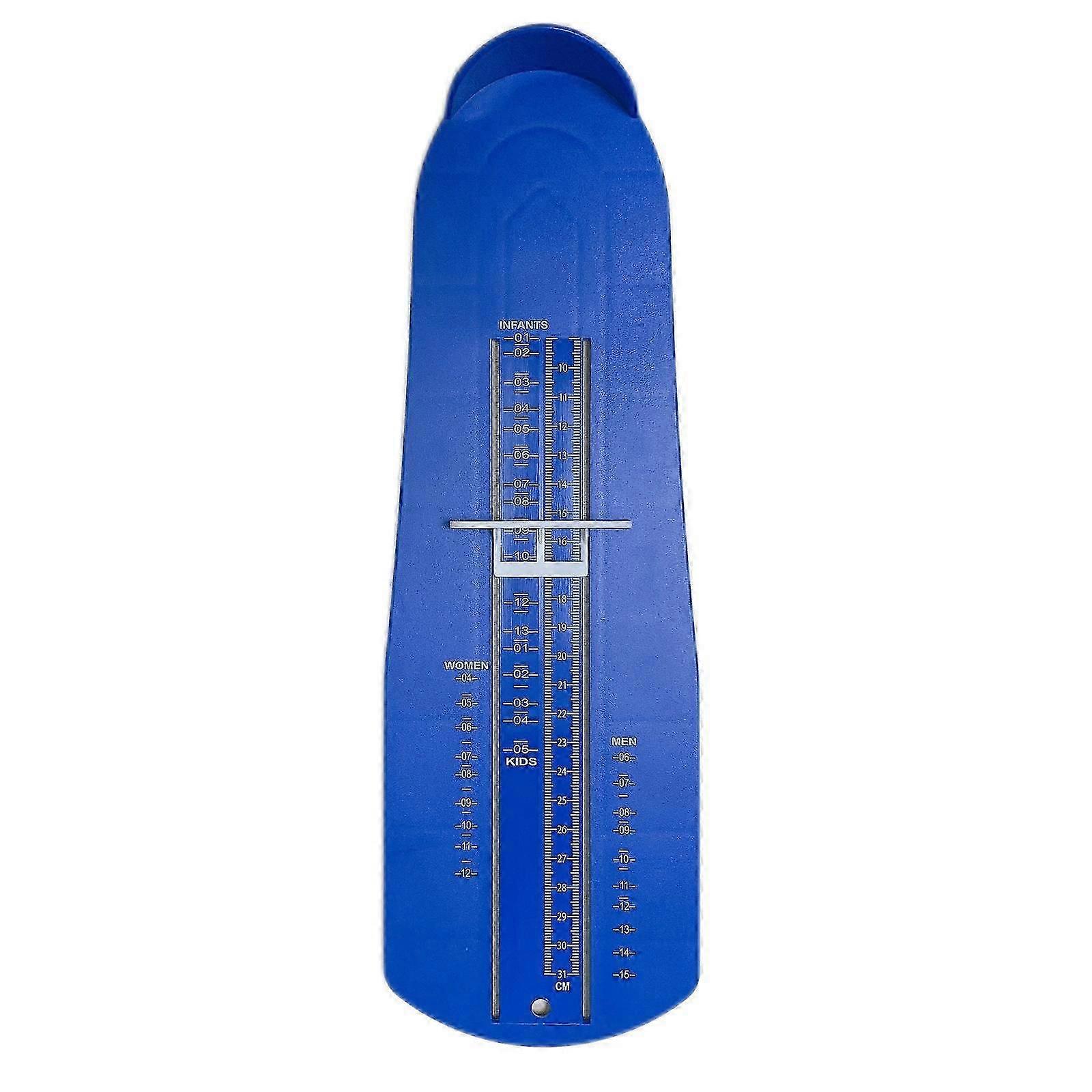 Adult Foot Measuring Device Shoe Size Gauge Tool For Accurate Length And Width Measurement In Blue Color