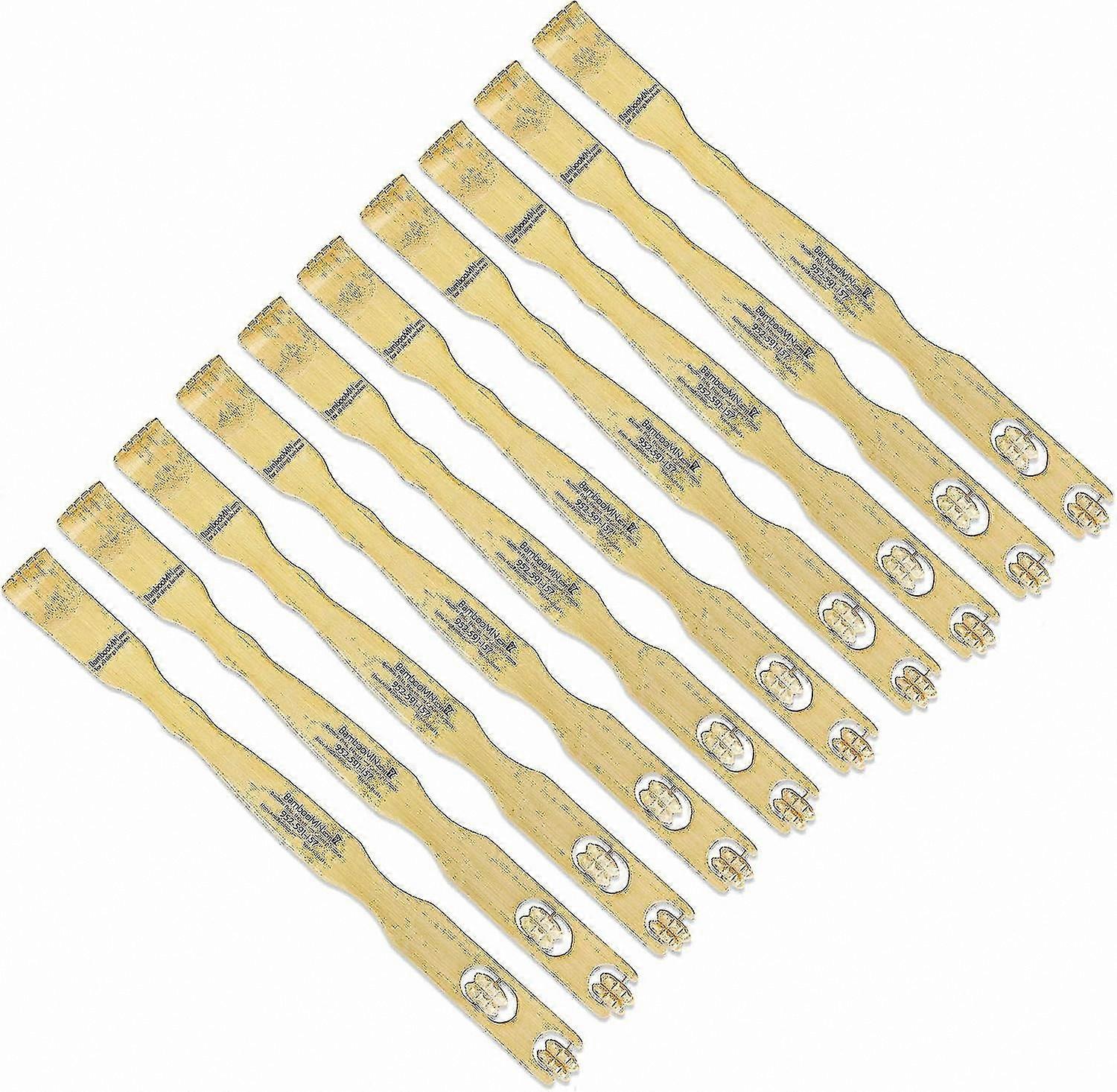 Natural Bamboo Back Scratcher Set with Massage Roller Handle and Portable Travel Size for Itch Relief