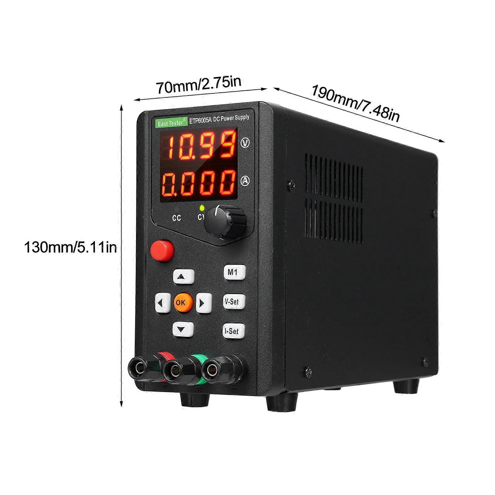 East Tester ETP6005A DC Regulated Power Supply 300W 60V 5A Single Channel Encoder Adjustment Maintenance Storage Remote Control Laboratory Power
