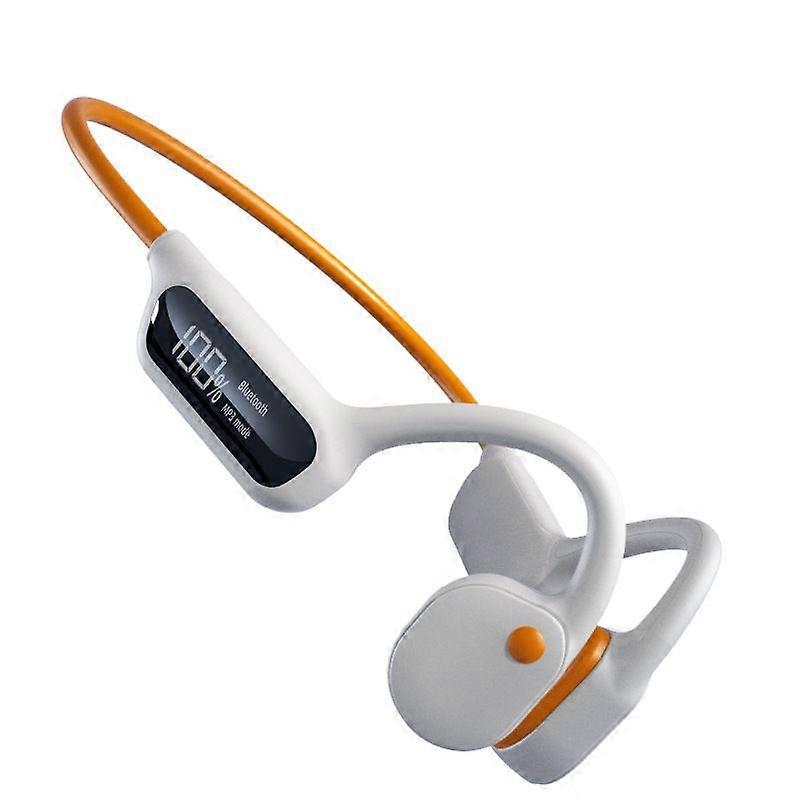 X10 Bone Conduction Headphones Bluetooth 5.3 Built-In Mp3 Player 32G Memory Sports Headphones for Swimming Running White