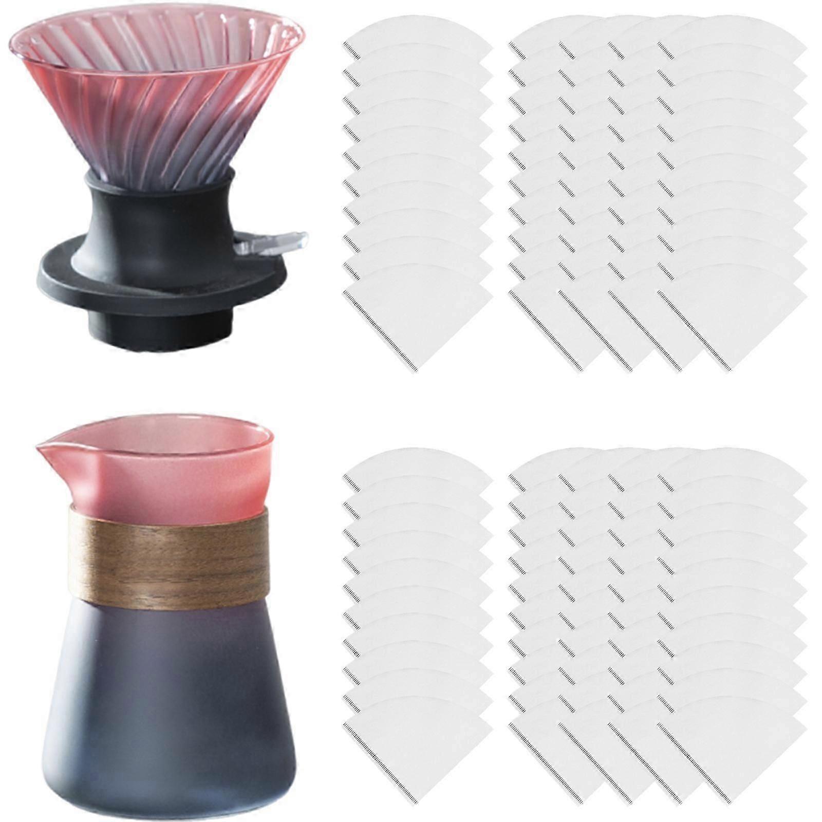 Pours Over Coffee System Handmade Borosilicate Glass Coffee Maker Accessories