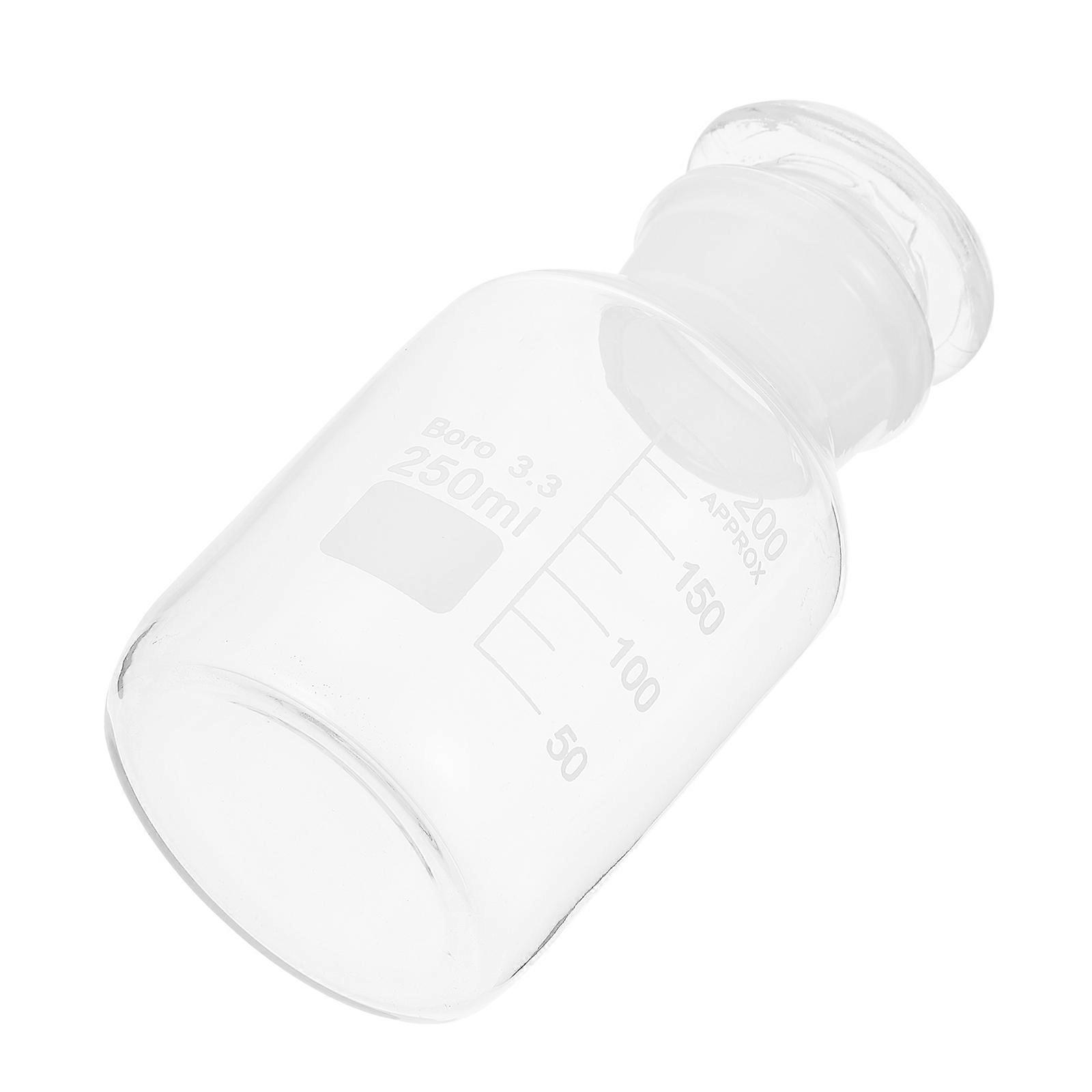 Sample Sealing Wide Mouth Storage Container for Laboratory Use Glass White with Leakproof Function 1Pcs
