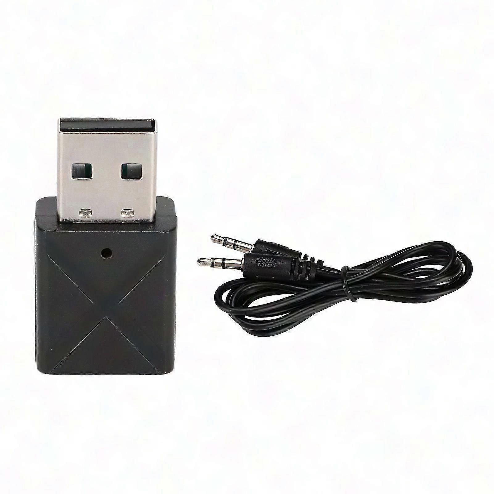 Bluetooth 5.0 Transmitter Adapter 2-in-1 Wireless USB Receiver for Car, Home, TV