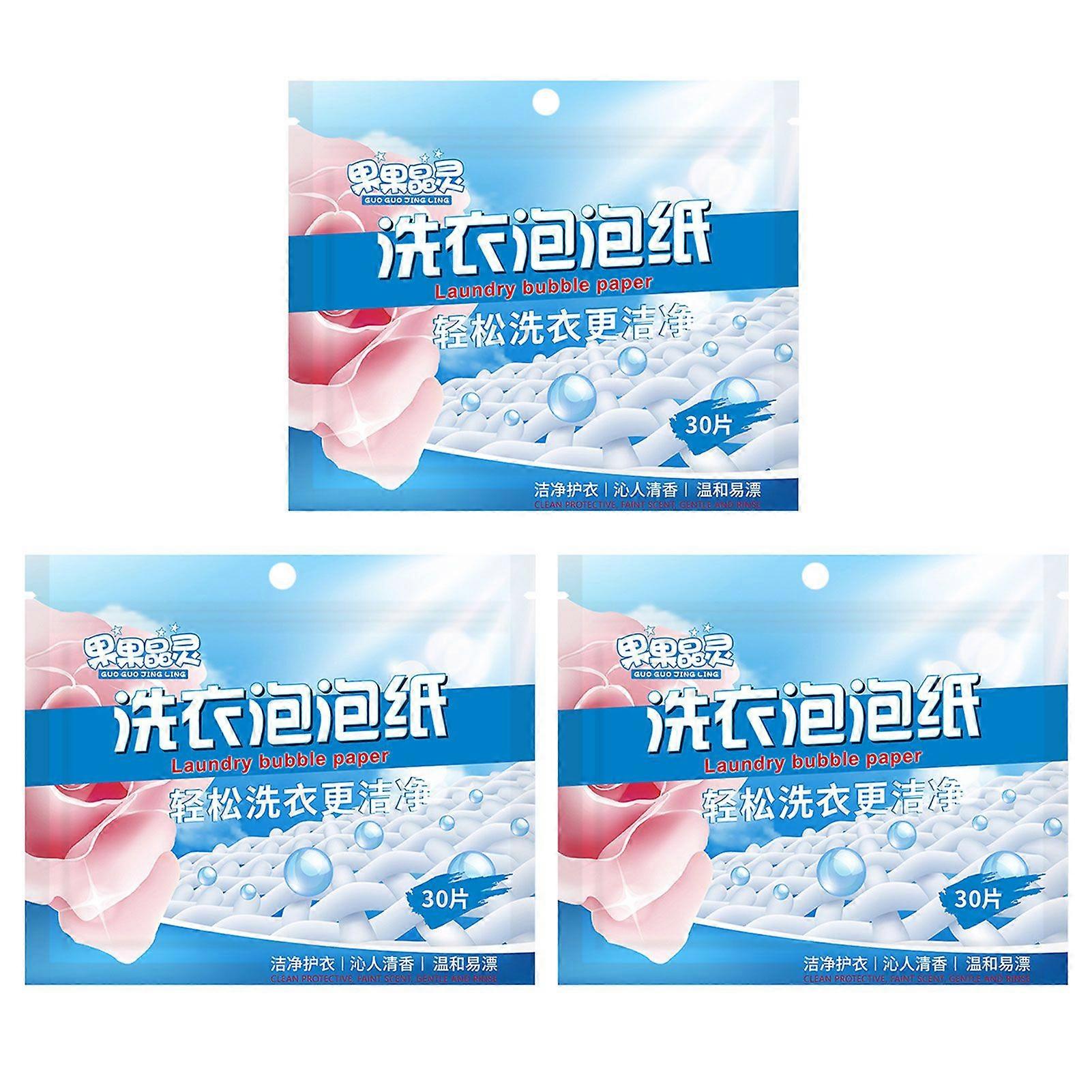 Laundry Bubble Paper - Ultra-Concentrated Detergent Sheets for Home, Travel & Camping, Quick-Dissolving Freshness for All Fabrics