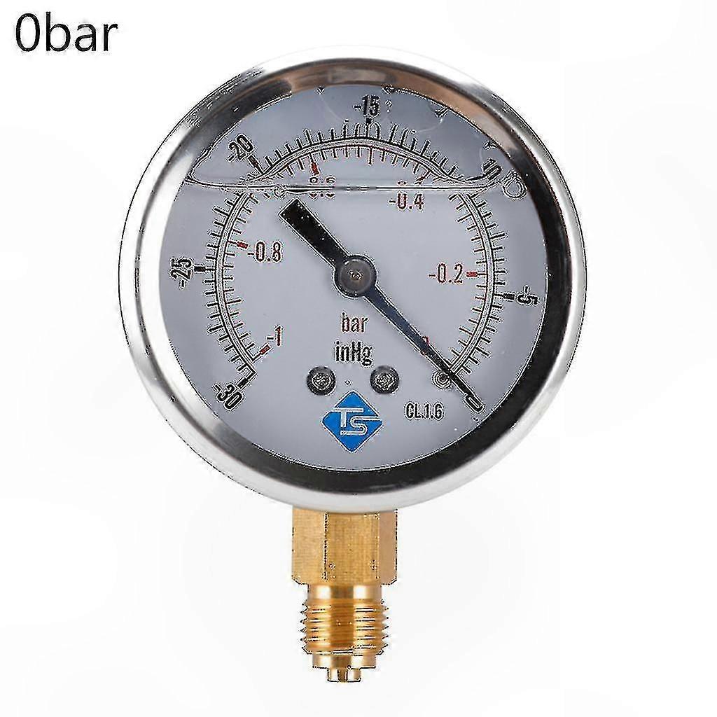 1/4 BSPT Vacuum Pressure Gauge for Water, Oil, and Gas Systems with Bottom Connection