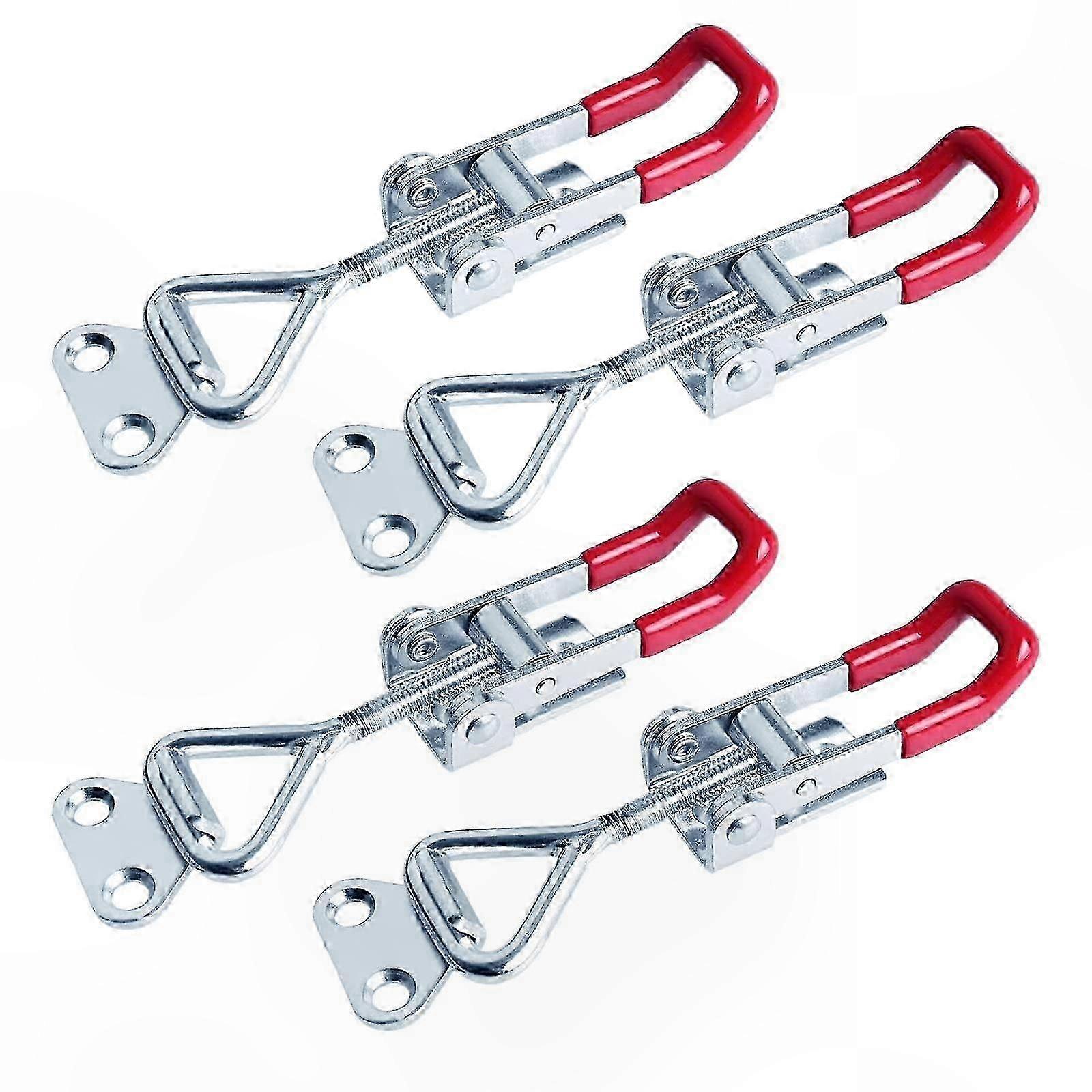 4-Piece Adjustable Toggle Clamps for Doors, Cabinets, and Tool Boxes with Latch Catch Mechanism